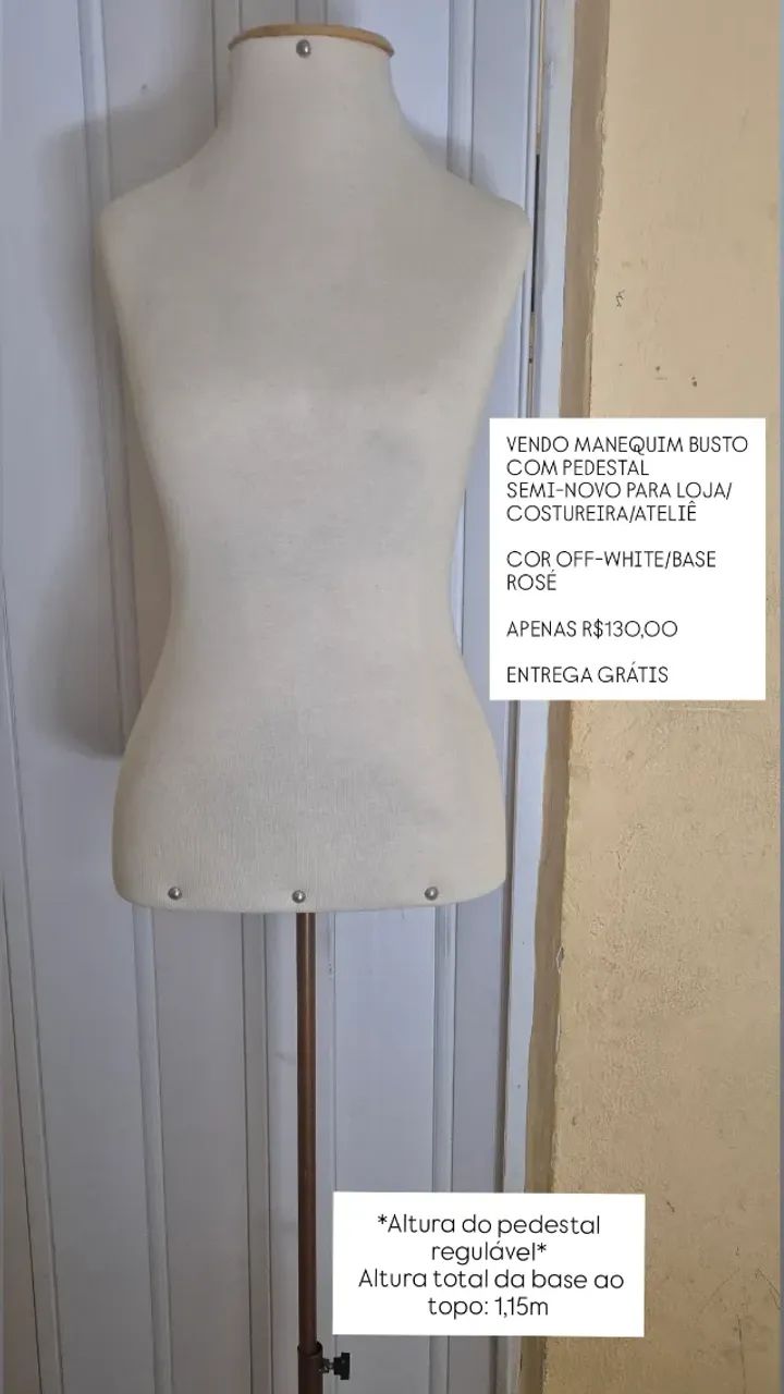 MANEQUIM BUSTO COM PEDESTAL 