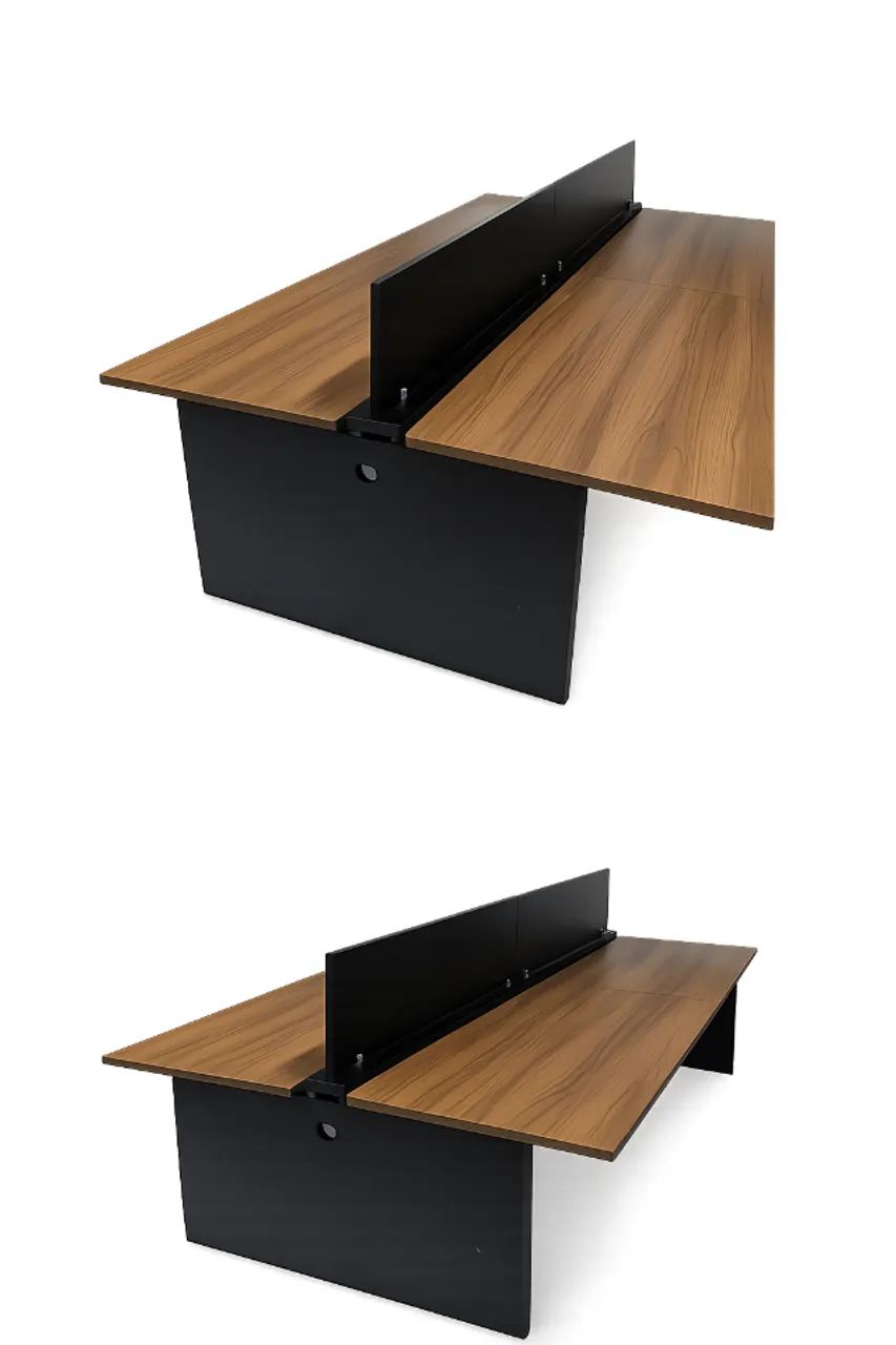 Mesa Modular para Escritório - 4 Posições com Divisória Central - Foto 3