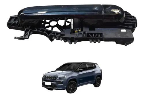 Suporte Maçaneta Porta Jeep Compass 2017 A 2025 Preto - Peças para