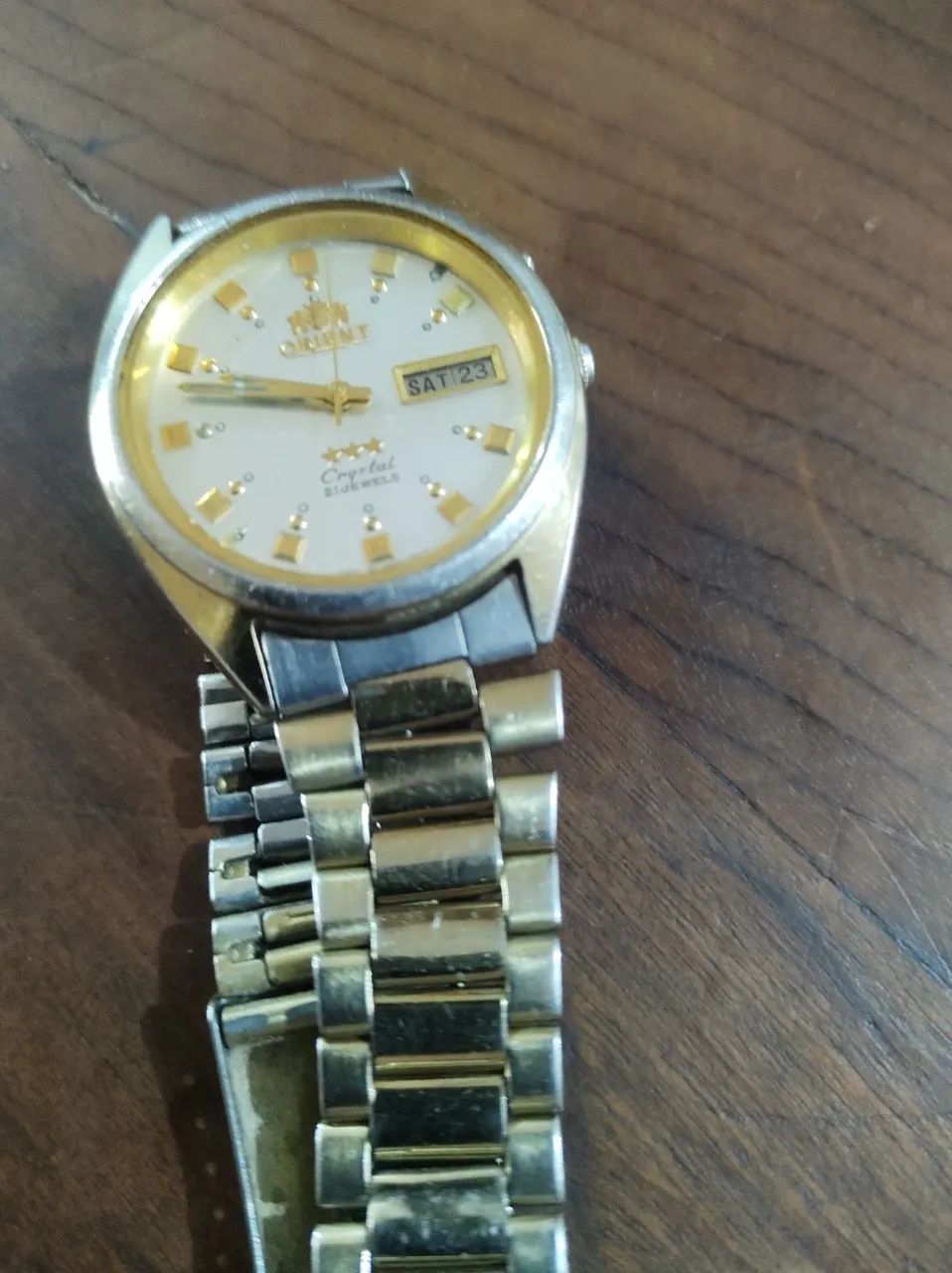 Relógio Orient Automático Bicolor Clássico Day-Date Original - Foto 5