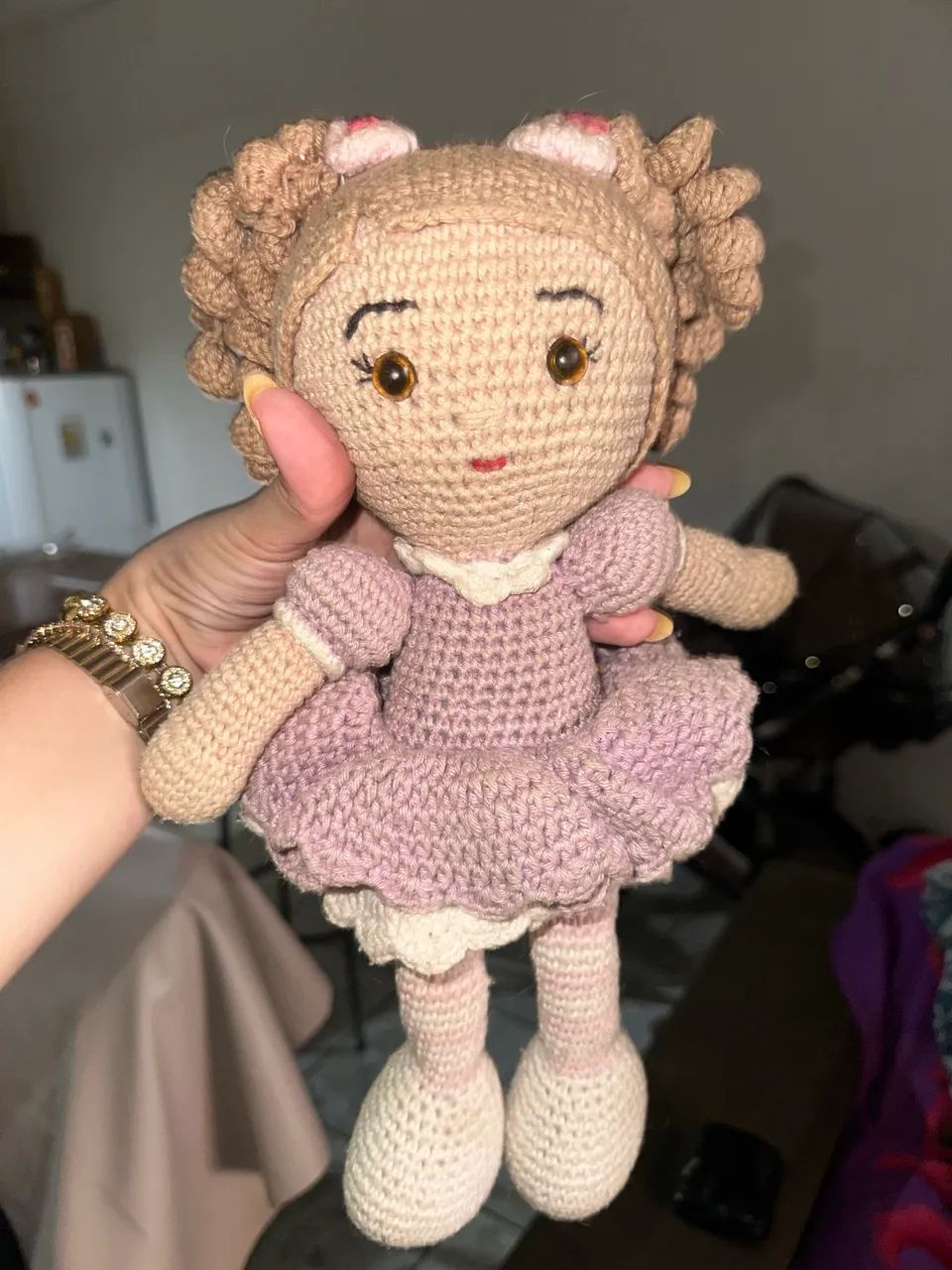 Boneca amigurumi crochê 