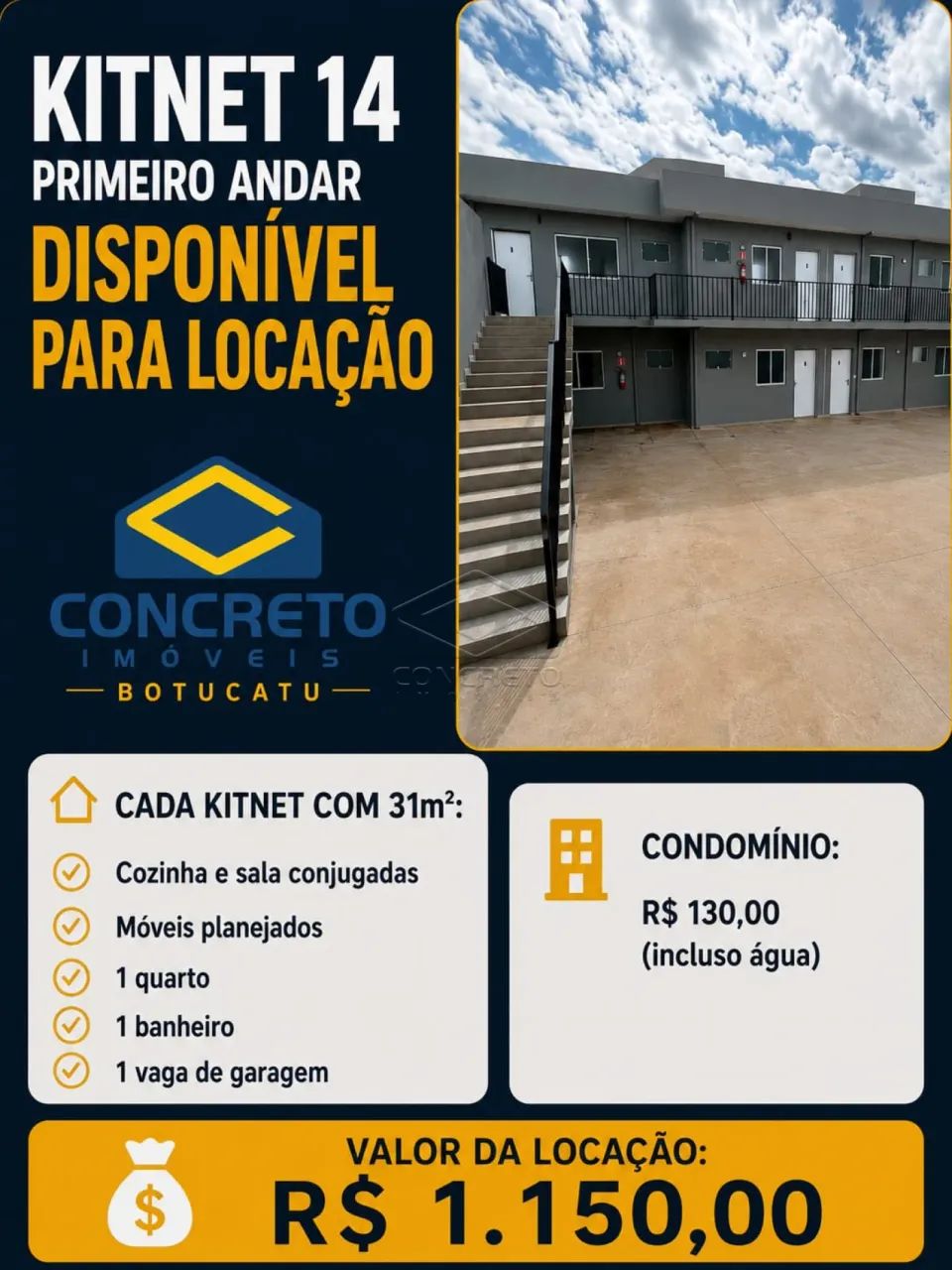 KITNET SEMI-MOBILIADA