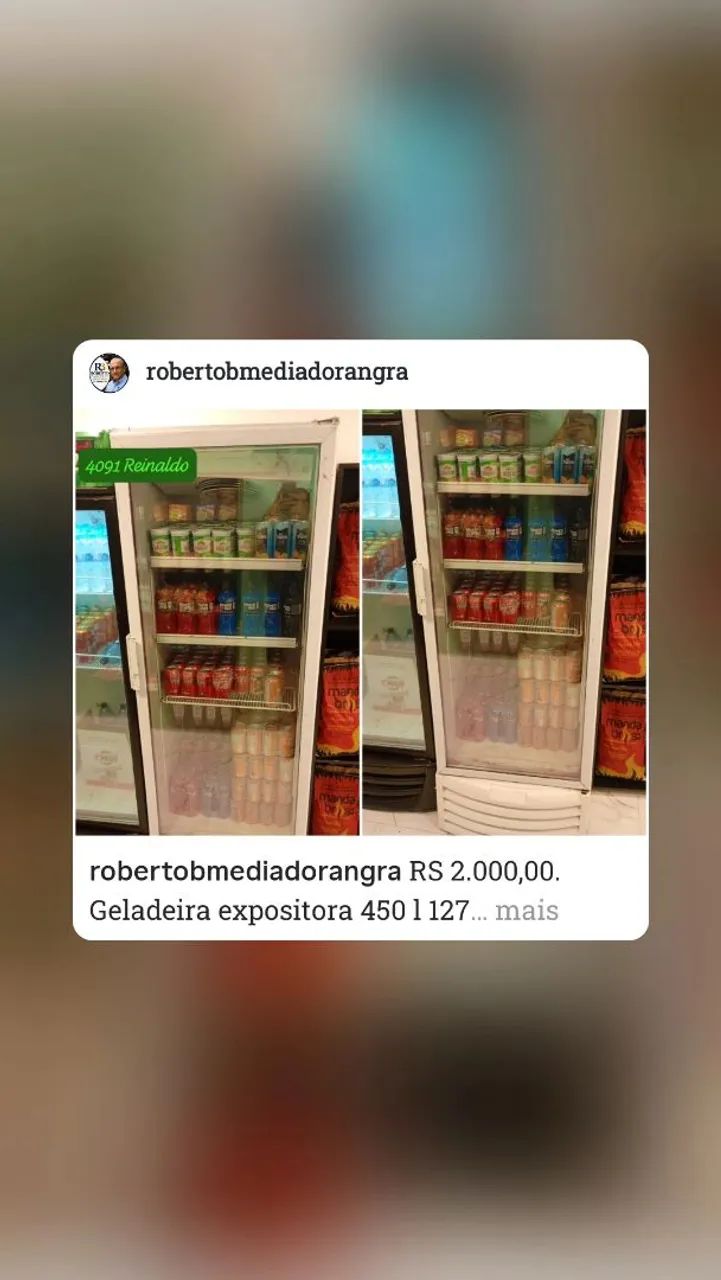Geladeira expositora 450 litros 127 volts