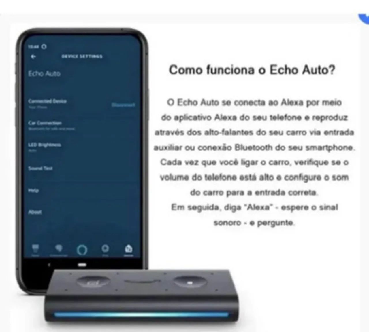 Amazon Echo Auto Para Carro Com Alexa - Preto - Foto 3
