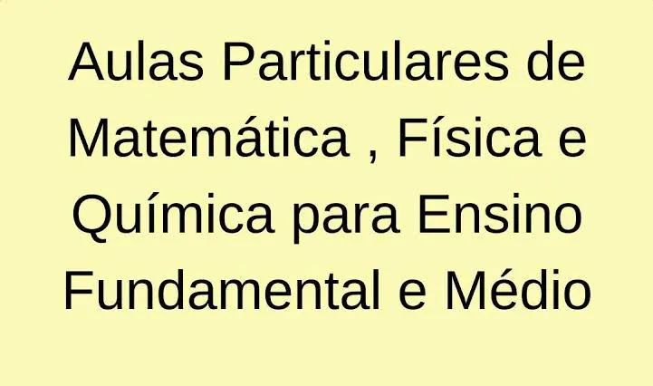 Aulas particulares 