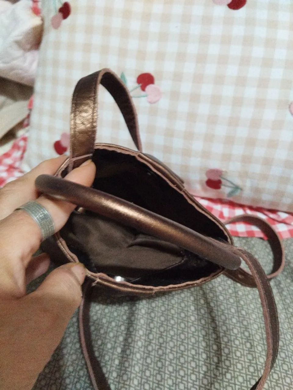 Bolsa jovem de couro Via mia - Foto 3