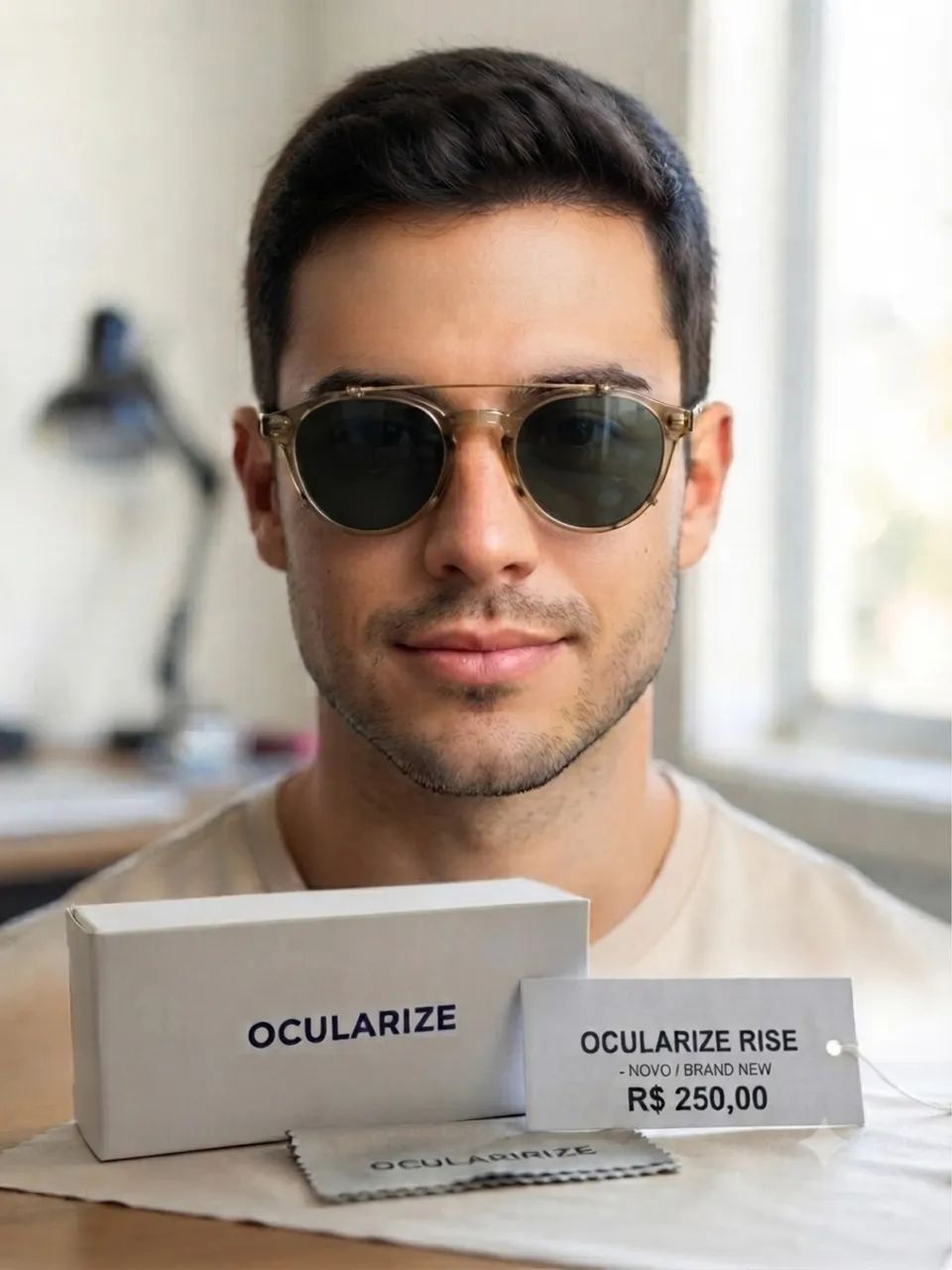 óculos de sol ocularize rise unissex novo - Foto 3