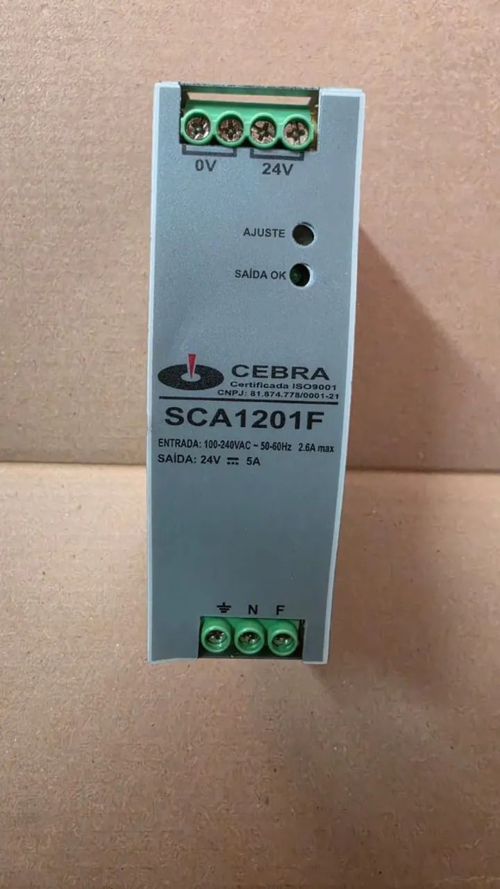 Fonte 24 V 5A para trilho DIN