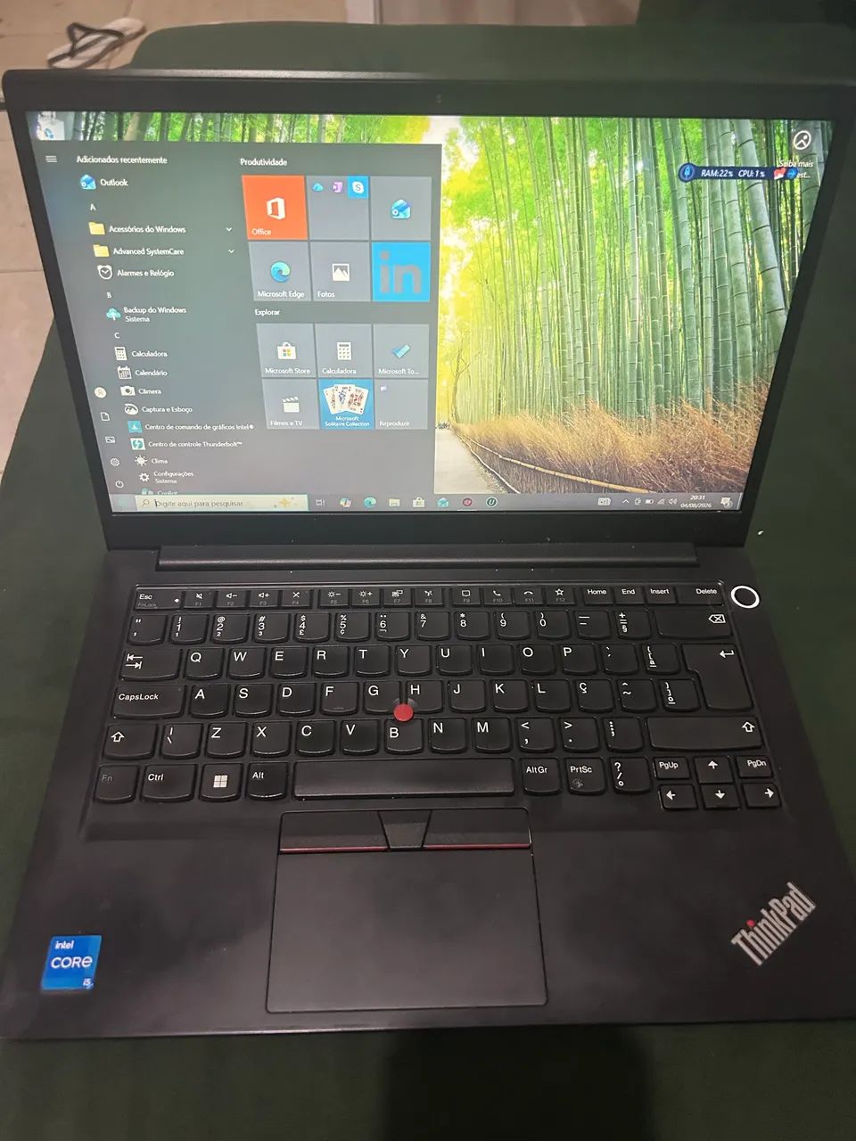 Notebook Lenovo thinkpad i5 gth 11 16gb ram ssd512gigas 