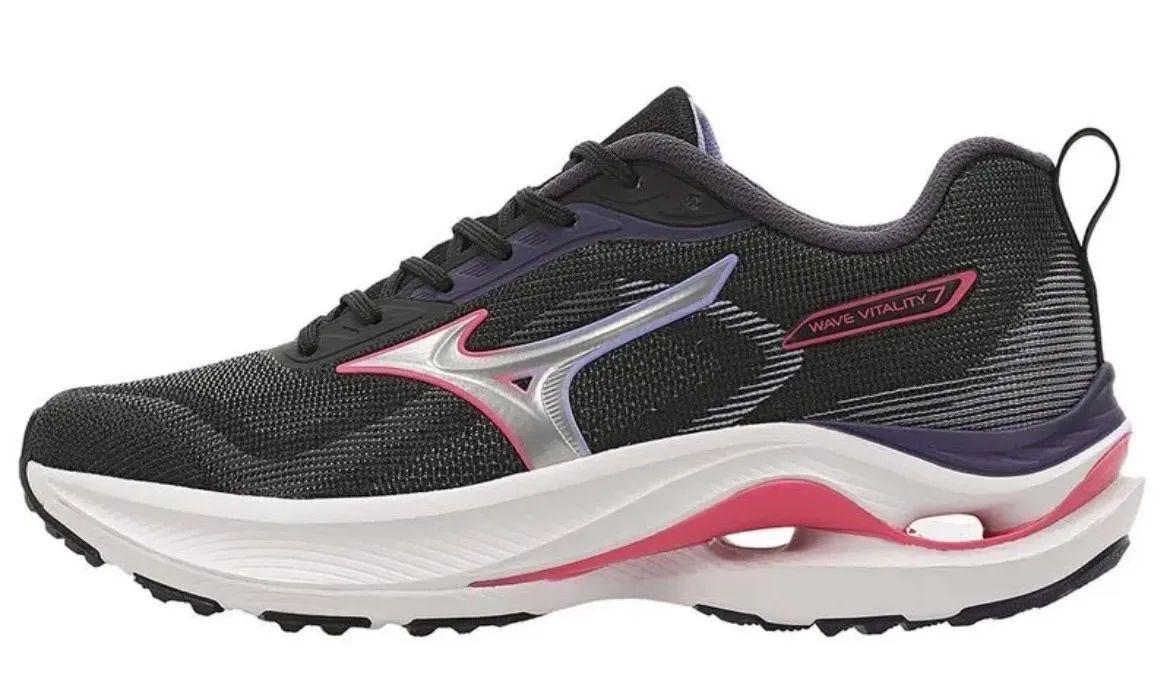 MIZUNO WAVE VITALITY 7 PRETO ROSA BRANCO - Foto 2