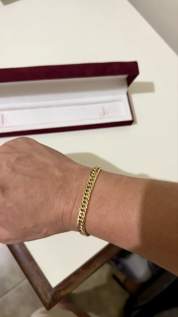 Pulseira de ouro 18k linda - Foto 2