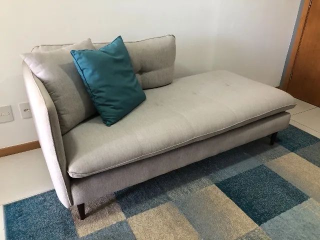 Sofá Chaise Long 03 Esquerda Linho  - Foto 5