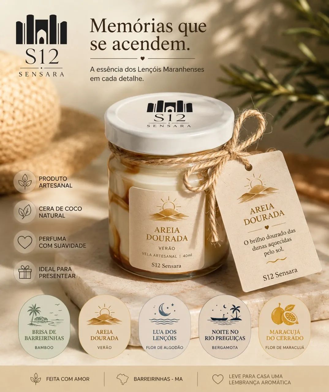 Mini vela de massagem / aromática 
