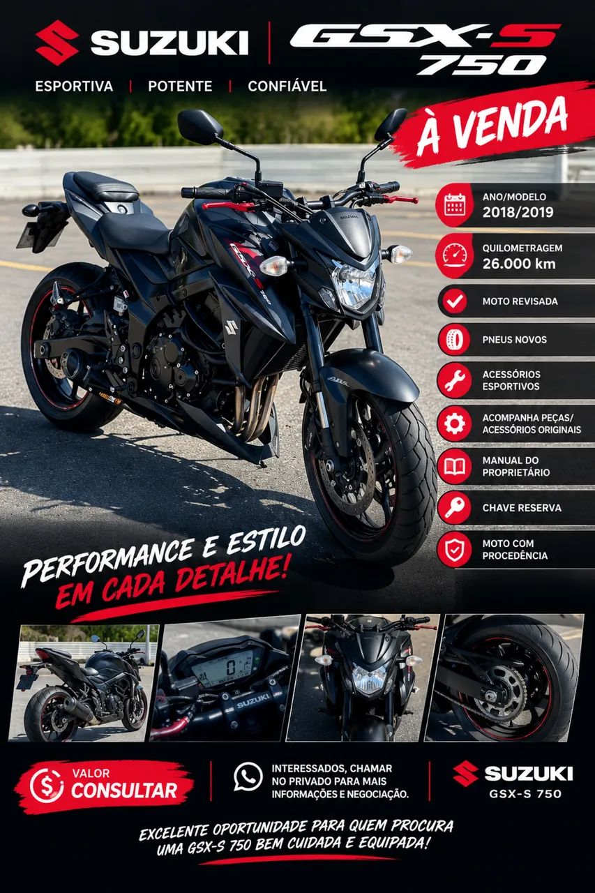 VENDE-SE SUZUKI GSX-S 750 - Foto 2
