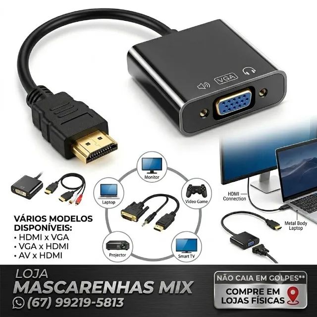ADAPTADOR DE SINAL DE VÍDEO VÁRIOS MODELOS COD: 084