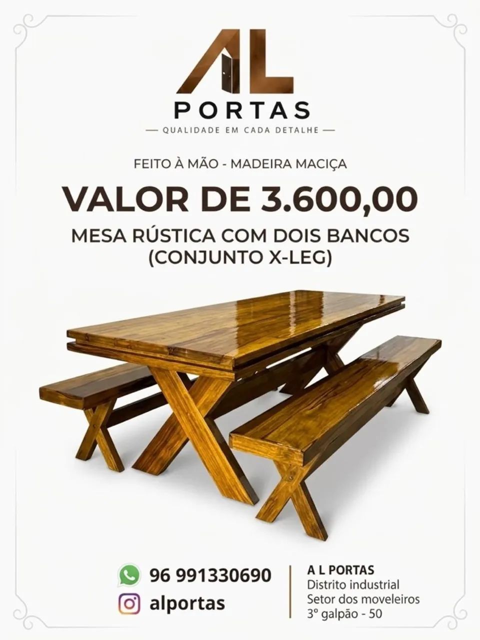 Mesa rústica 