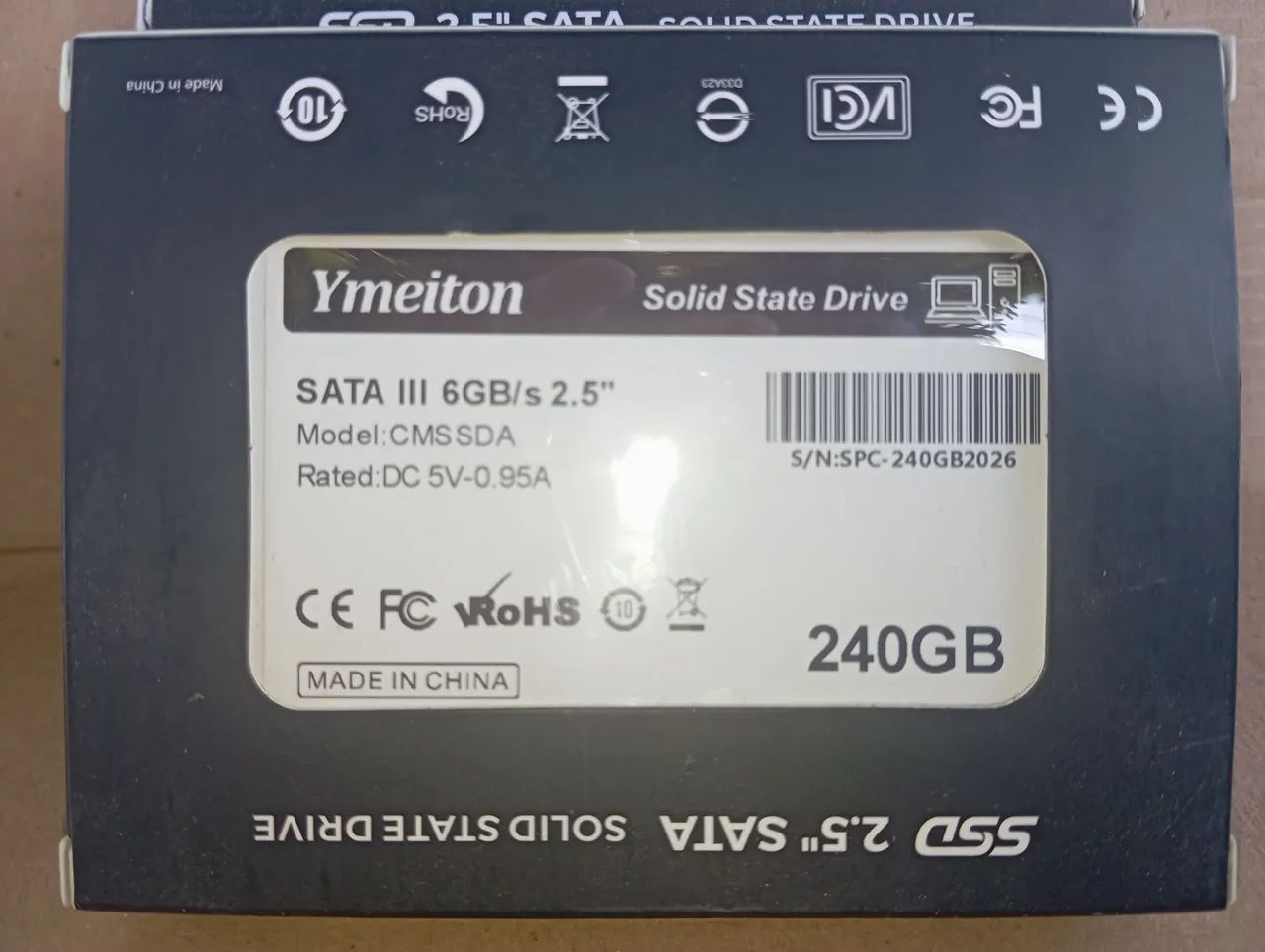 SSD 240gb na caixa