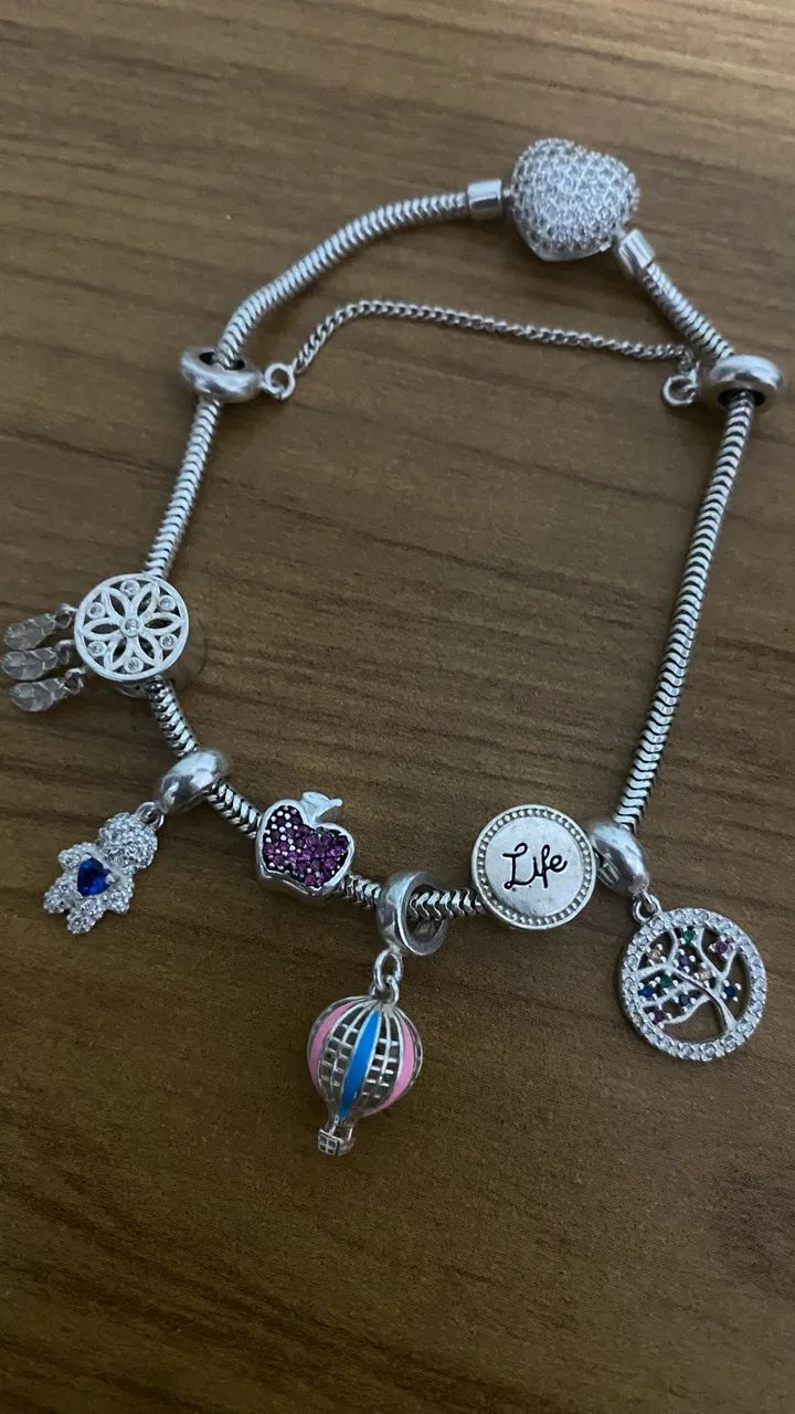 Pulseira semelhante a pandrora prata 925 - Foto 2