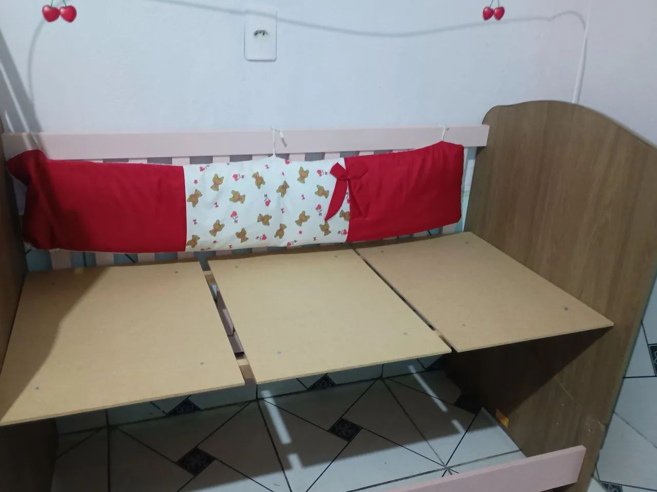 Berço cama rosa - Foto 4