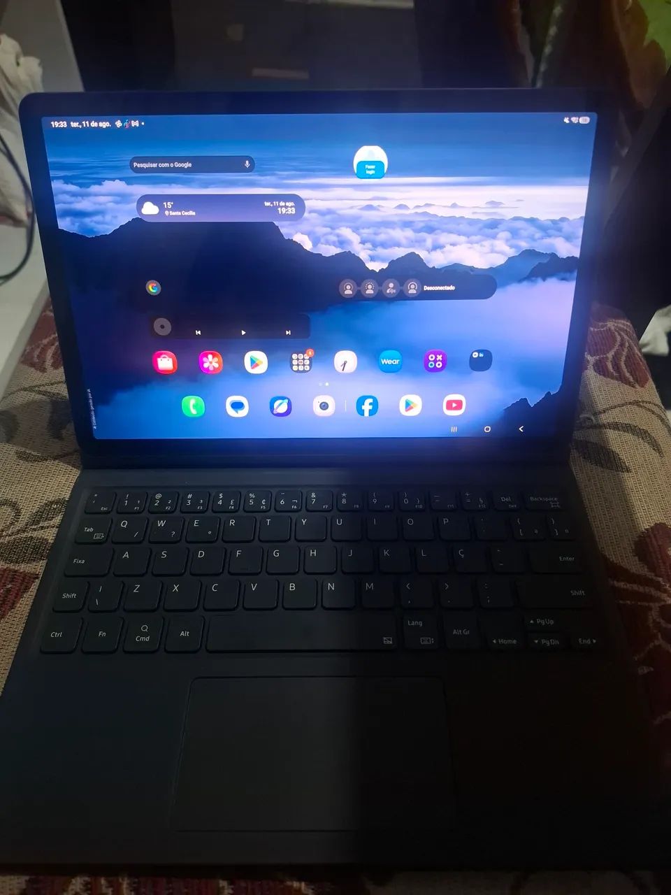 Tab S9 com a capa teclado original!