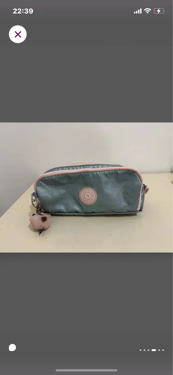 Estojo Kipling gitroy green metalic
