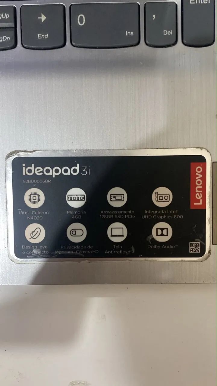 Notebook Lenovo IdeaPad 3i (SSD 128GB / 4GB RAM) - Ótimo Estado - Foto 2