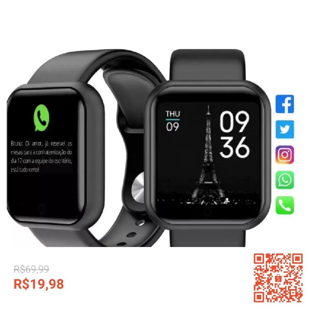 Relógio smartwatch da shopee  - Foto 2