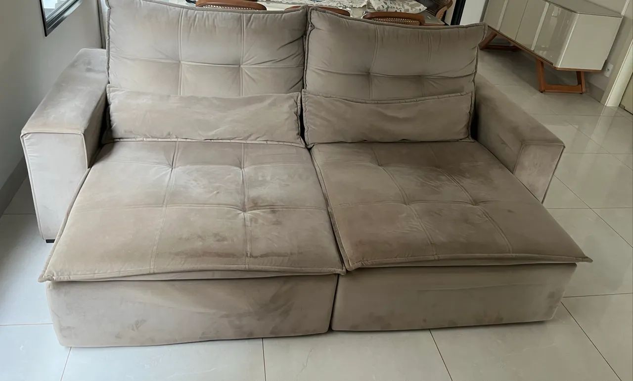 Sofá com chaise,conservado. - Foto 3