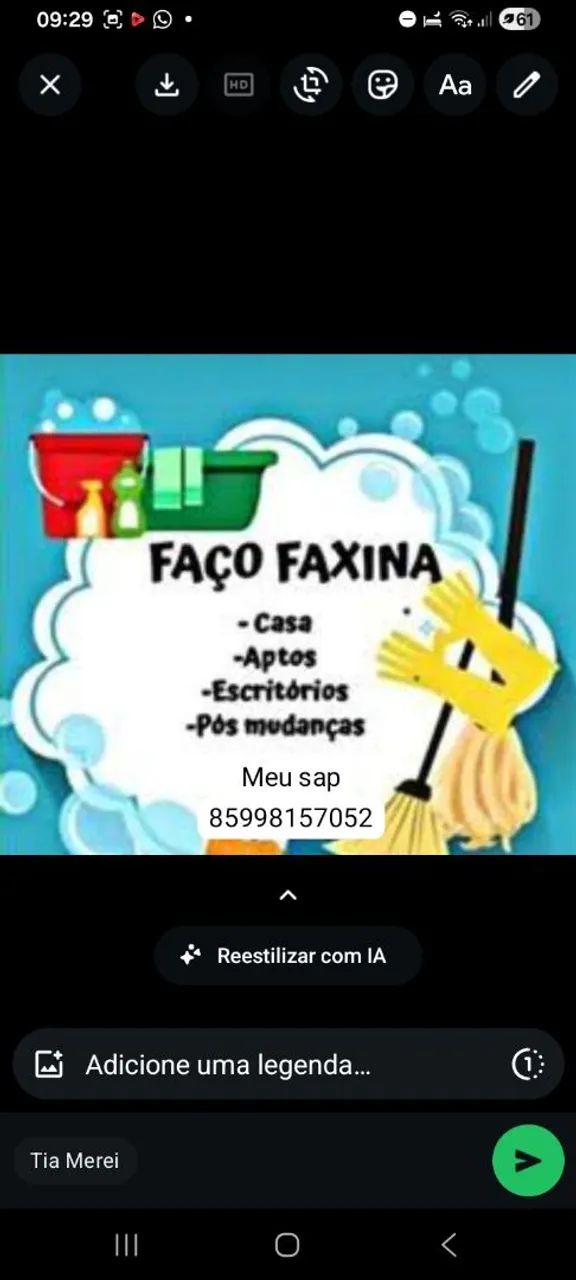 Faço faxina 
