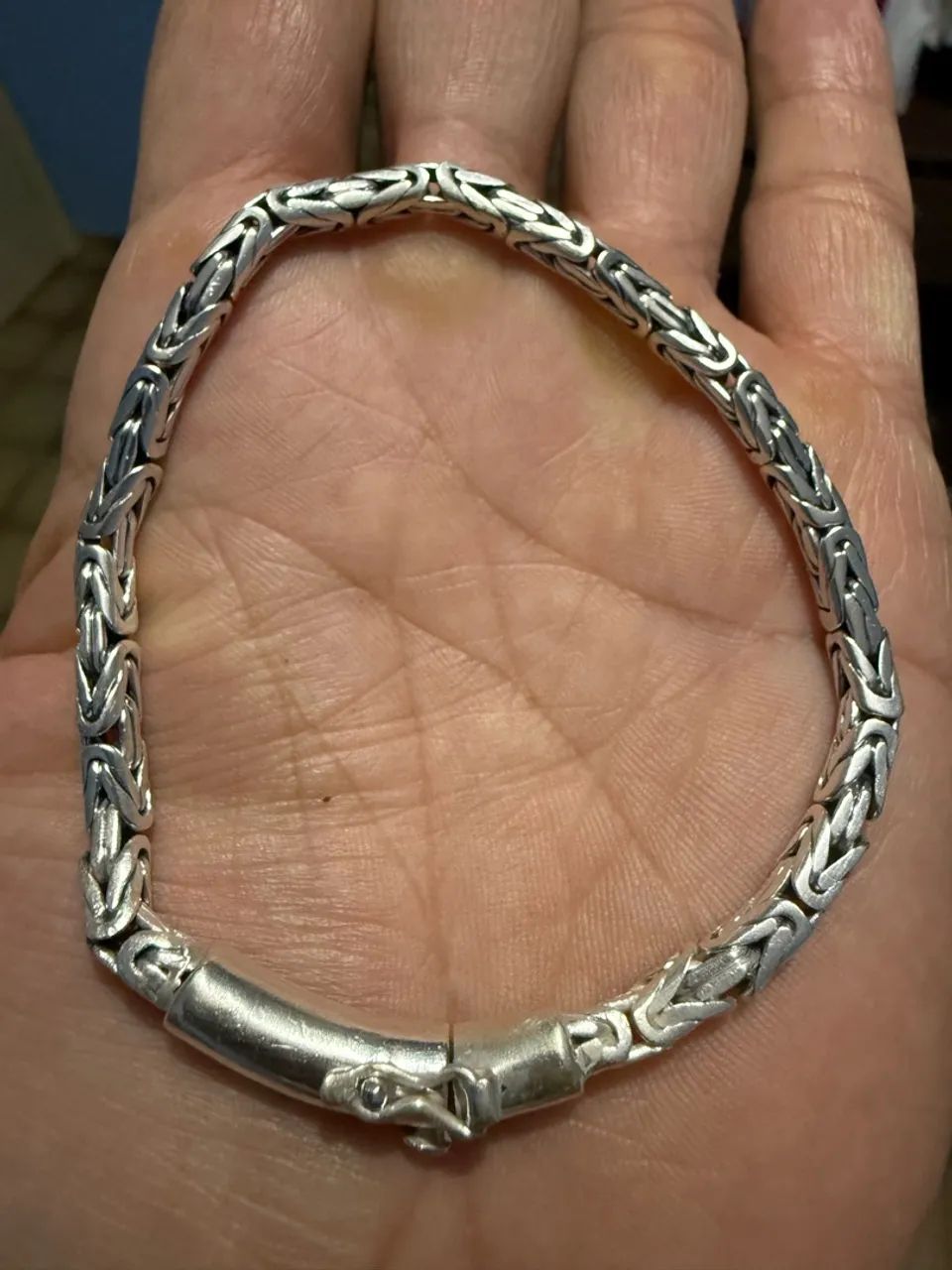 Pulseira prata bali indiana