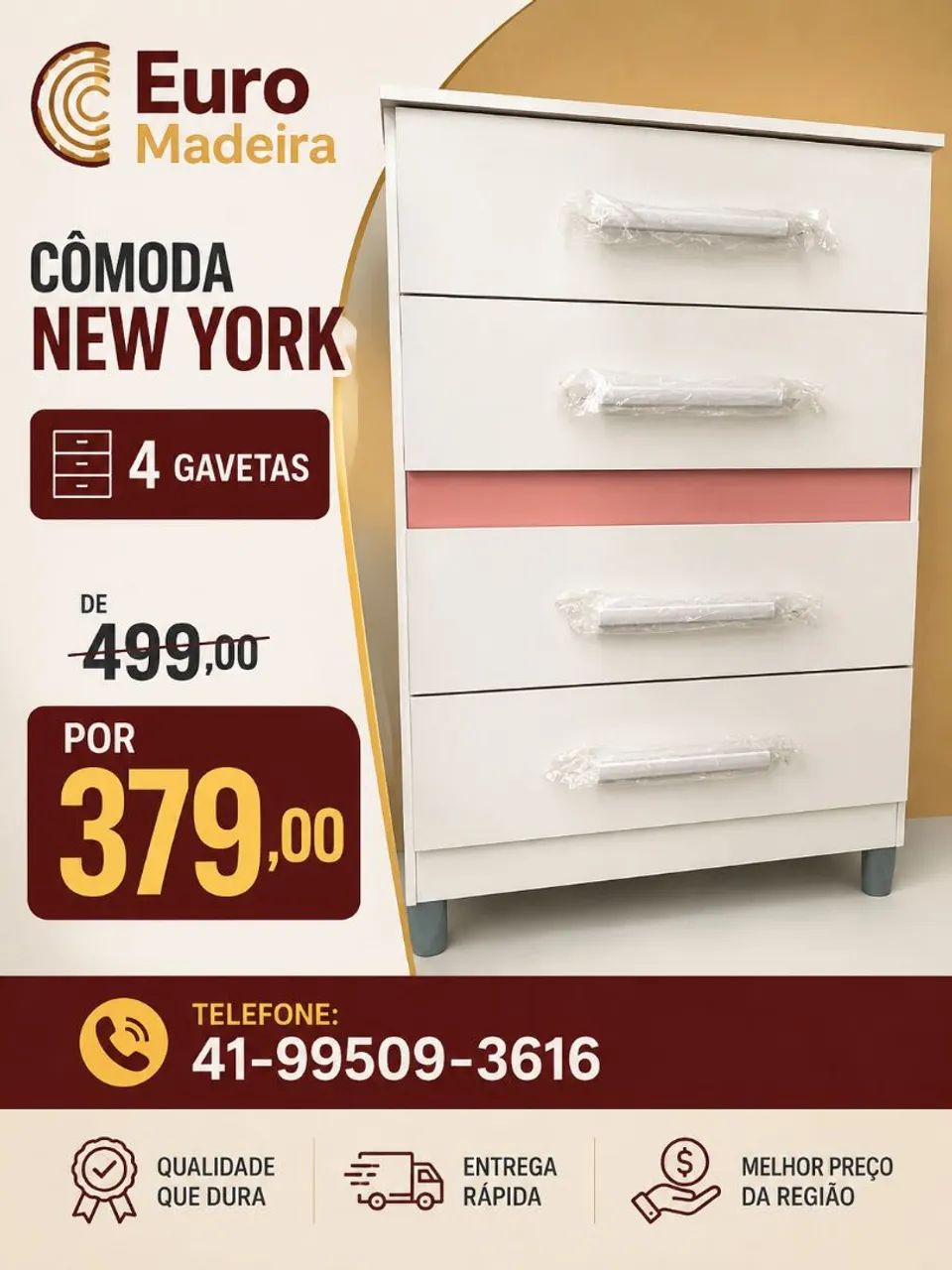 Cômoda New York - Novo