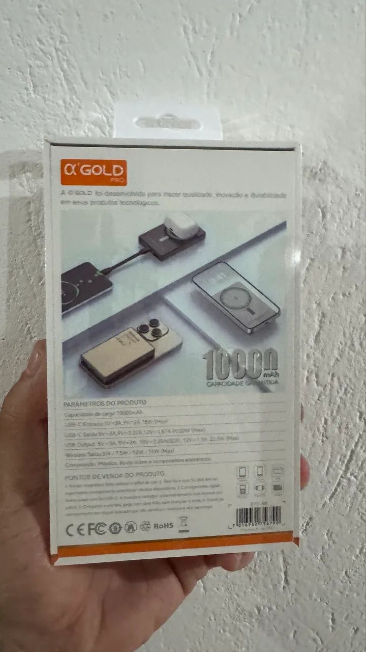 CARREGADOR PORTATIL BTE-98 GOlD   - Foto 4