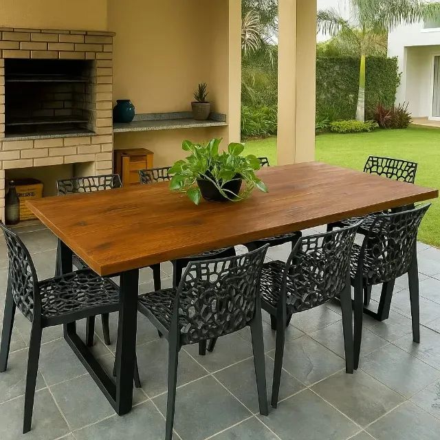 Mesa Industrial 200x60cm | Aço Metalon + Pinus Envernizado - Sob Mededida - Foto 3
