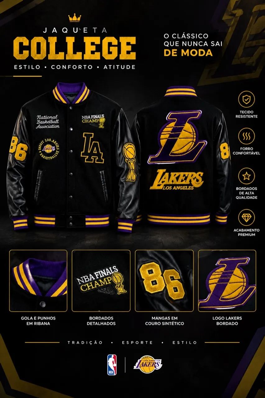 Jaqueta Colegial Lakers