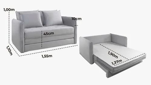 Sofá Cama 1,55m - (Promoção)! - Foto 4