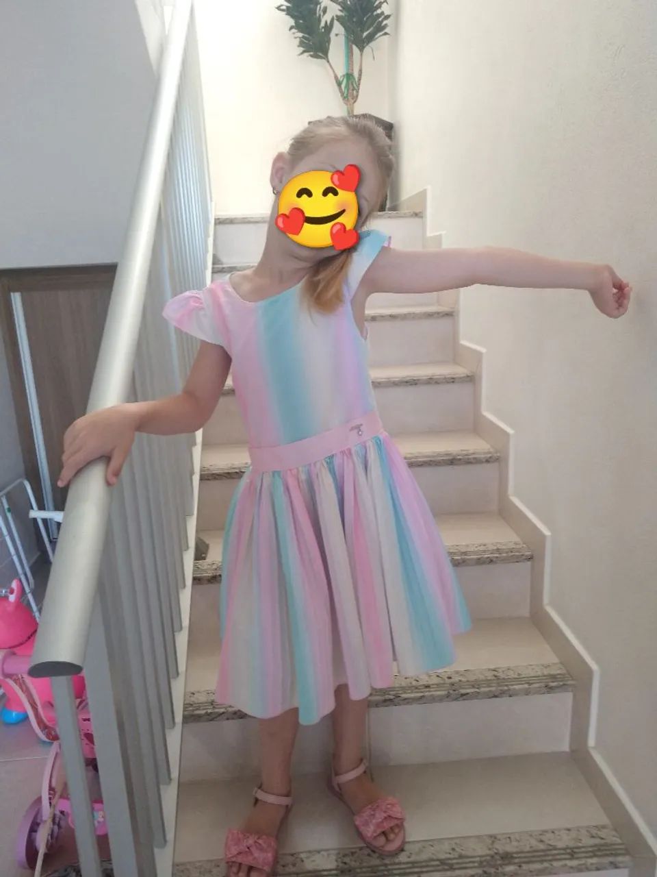 Vestido infantil arco íris  - Foto 2