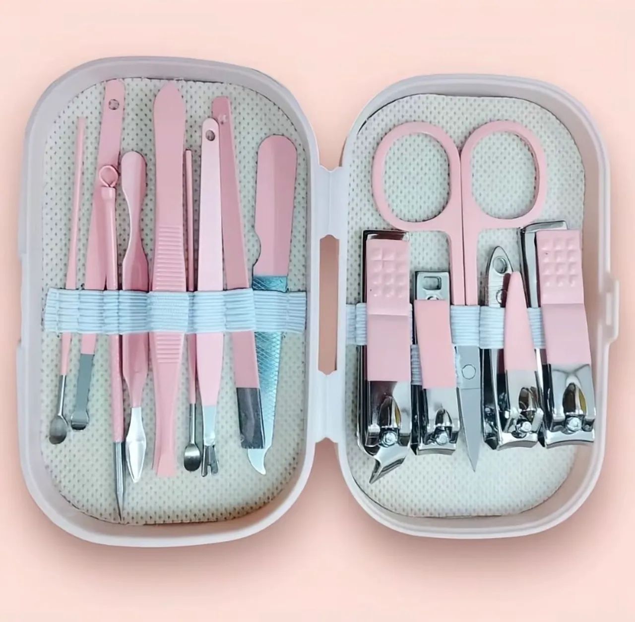 Kit manicure azul e rosa
