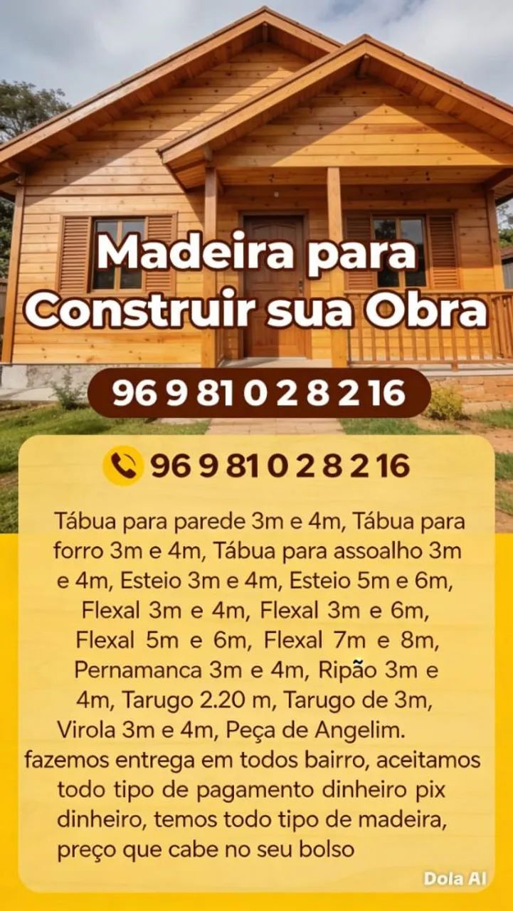 Vendemos madeira emgeral 