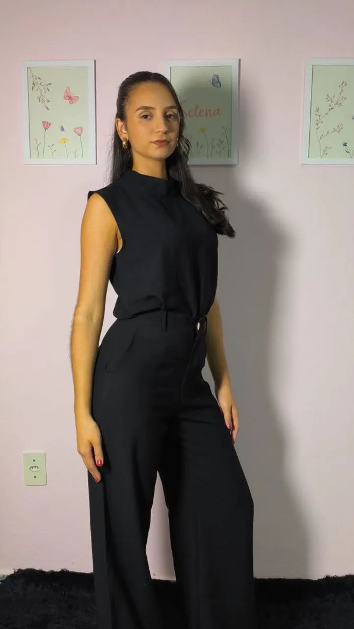 Blusa e calça feminino calça elegante - Foto 4