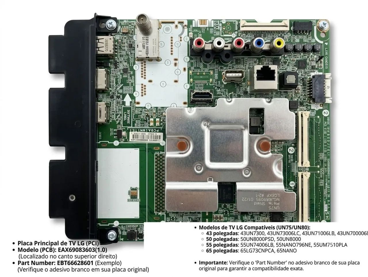 Placa principal TV LG