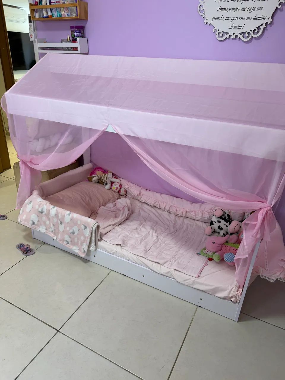 Cama infantil com colchão  - Foto 4