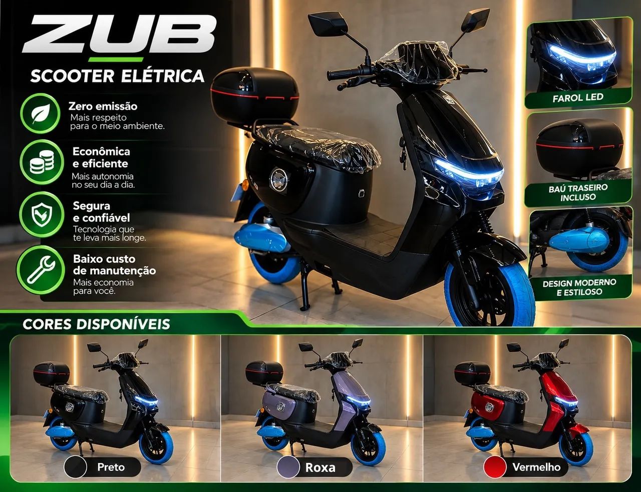 SCOOTER ELÉTRICA 1000W