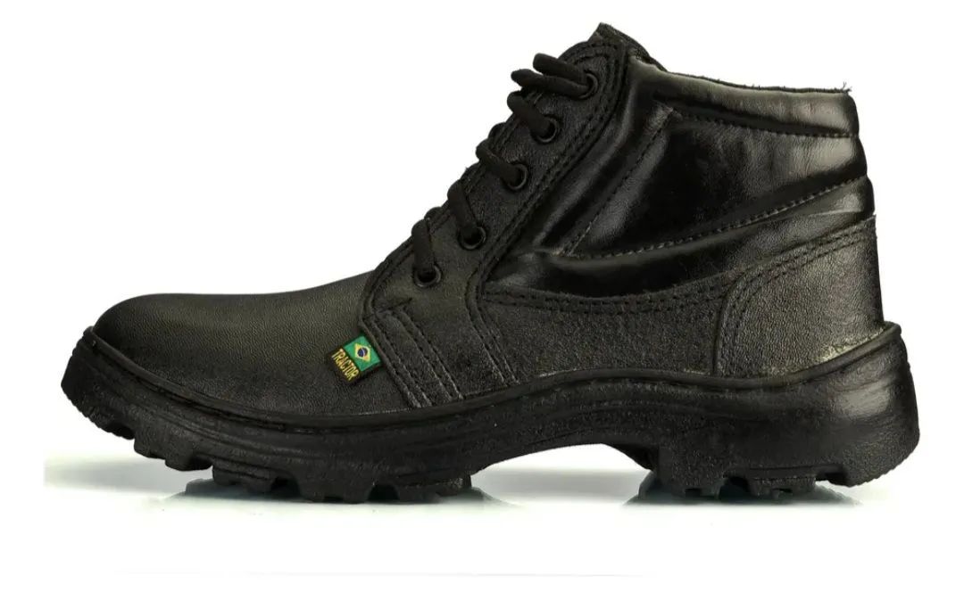 Bota de Segurança couro estilo Militar