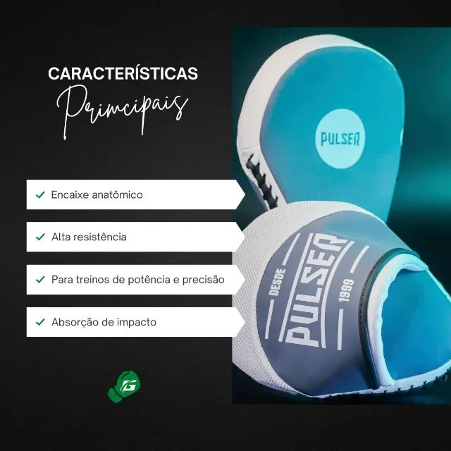 Par Manopla De Foco Tradicional Treino Soco Muay Thai Pulser - Foto 2