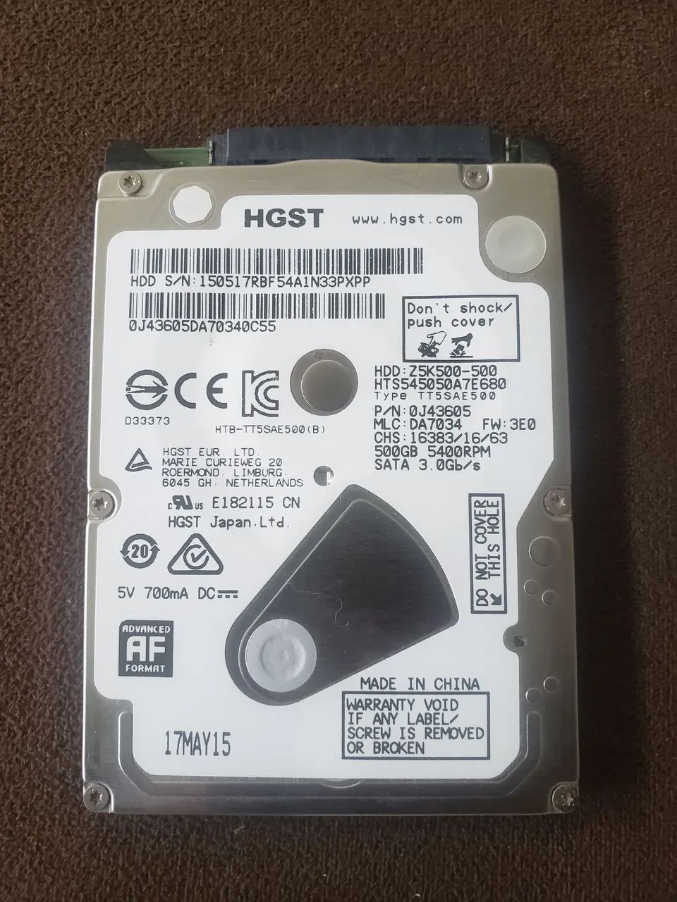 Hd 500gb novo