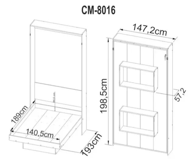 Cama Articulada Retrátil De Parede Casal 2 Nichos - Foto 2