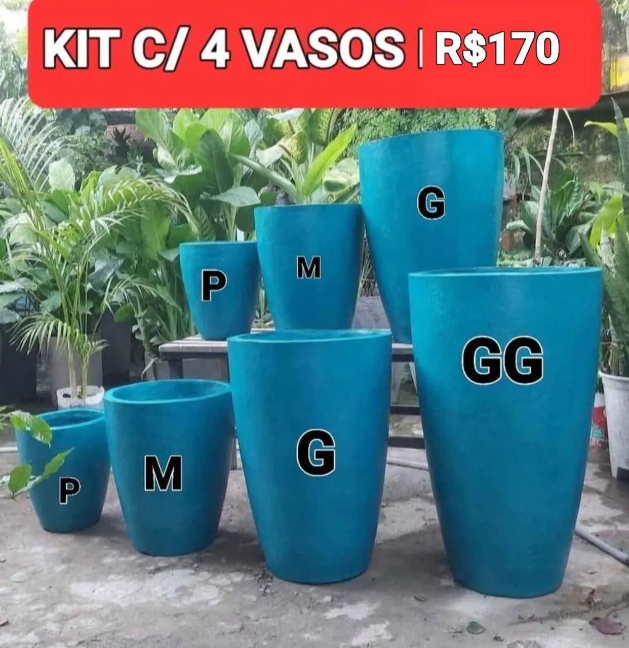VASOS PARA PLANTAS VARIOS TAMANHOS E  CORES FAÇO ENTREGA A COMBINAR  - Foto 6