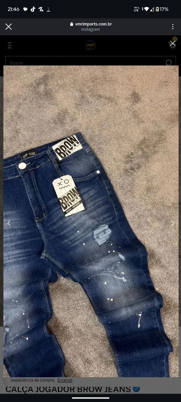 CALÇA ORIGINAL BROW JEANS NUNCA USADA --VEM NAS PROPOSTAS  - Foto 5