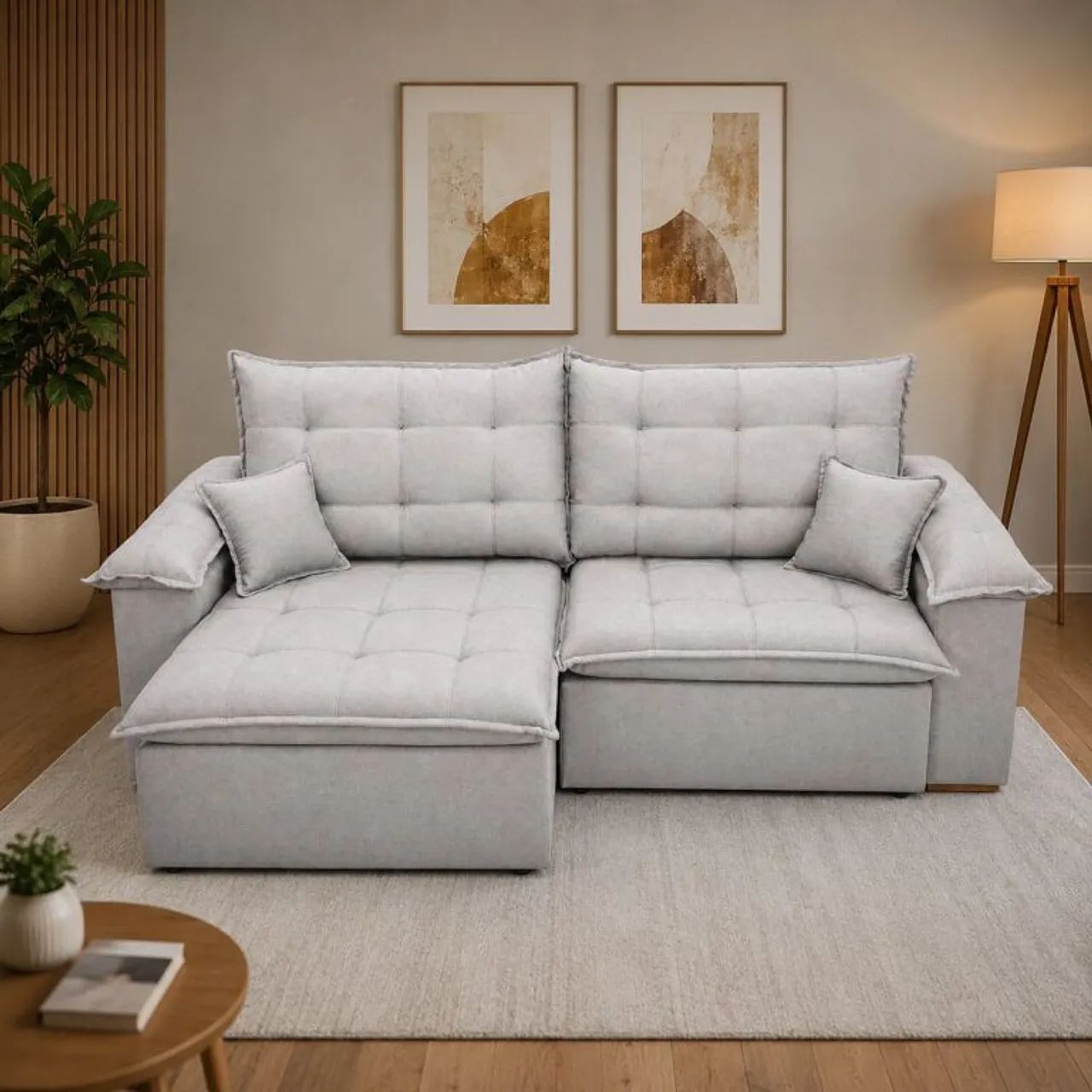 Sofa Retrátil e Reclinável Nigeri 2.50m - Entrega Rápida 