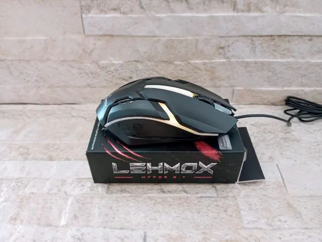 Mouse Gamer Lehmox Usb Led Rgb Com Fio - Foto 4